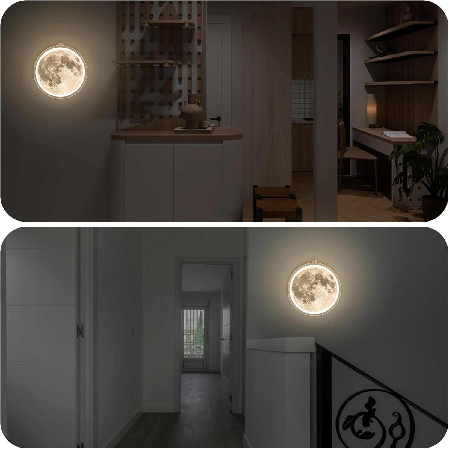 Anywin Moon Neon Signs for Wall Decor, Dimmable Neon Sign Moons Led Signs Moon Art Neon Lights for Living Room, Bedroom Gaming Room, Hotel Decor, Cool Birthday Gifts for Friends, Partner