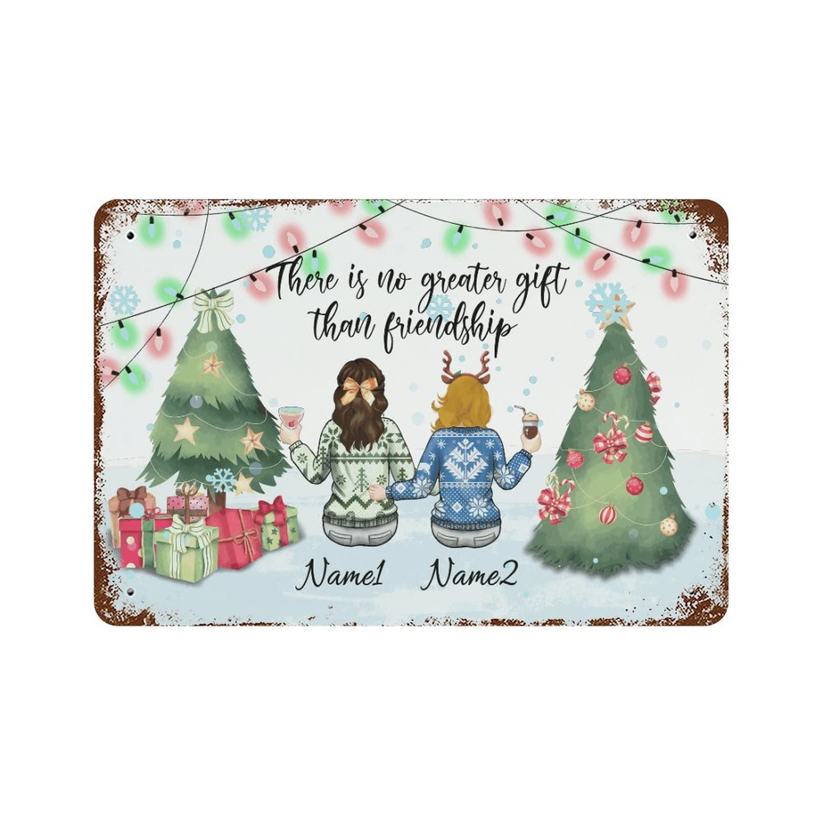 Panneau aluminium Happy New Year 30x45cm avec nom personnalisé pour déco de cuisine