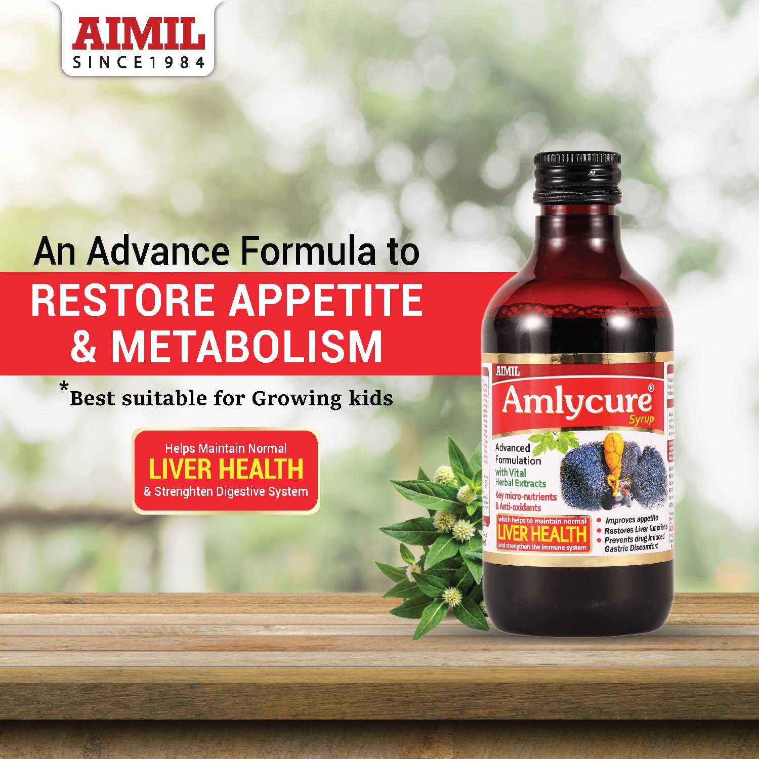 AIMIL Amlycure Syrup - 200ml (Pack of 2) | Ayurvedic Syrup for Liver Health, Improves Digestion & Better Appetite | Natural Liver Herbal Tonic | Ideal for Children — Amazon image 3