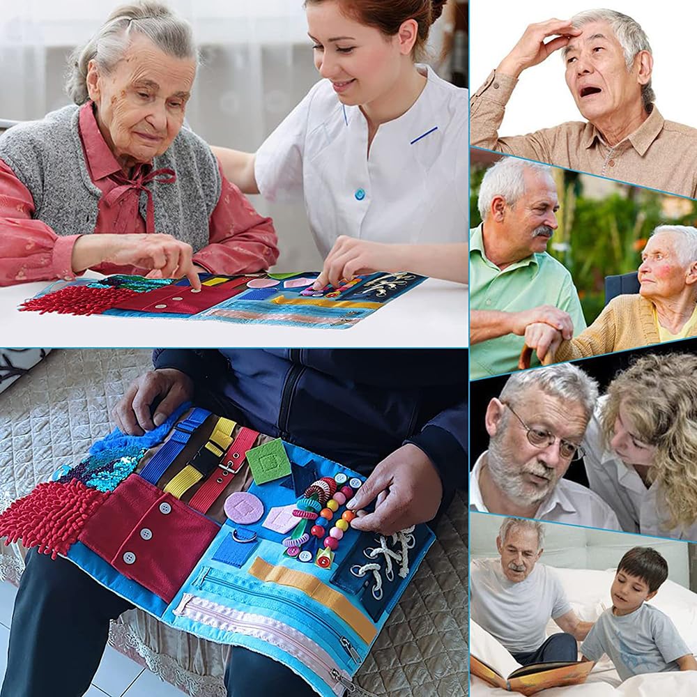 coperta per anziani affetti da demenza e mani professionali affette da demenza, giocattoli per pazienti affetti da demenza, coperta sensoriale per Alzheimer, demenza, Asperger, ansia, autismo