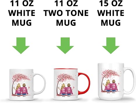 Gossby Personalized Big Sis Little Sis Mug - Custom Sister Names Gift