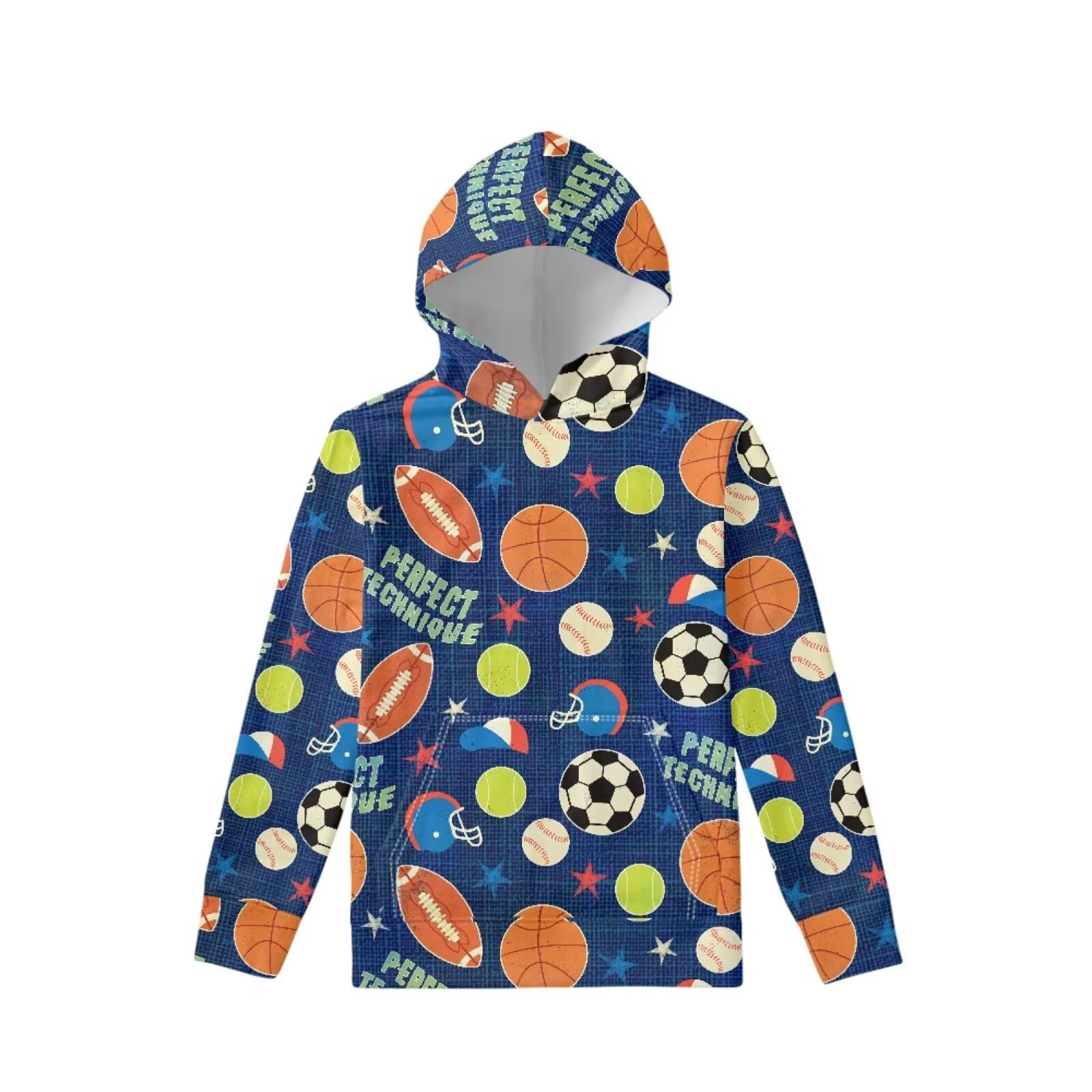Coloranimal Girls Boys Sports Casual Long Sleeve Sweatshirts Hoodies with Front Pocket Sweater Tops Age 6-16year