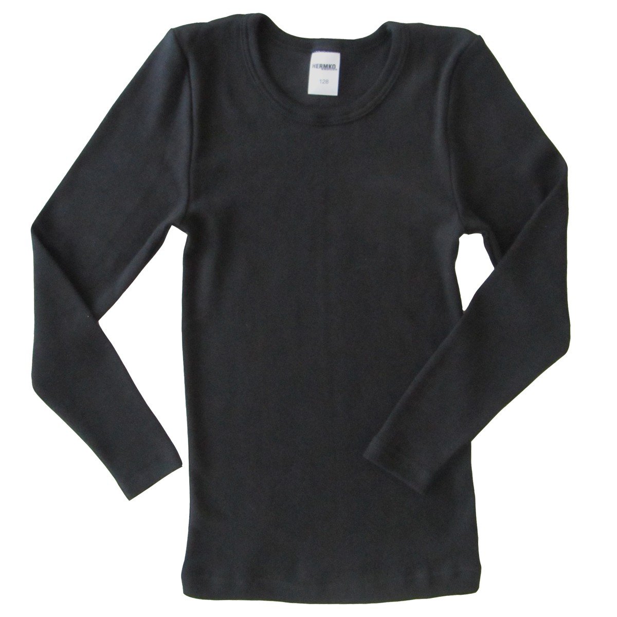 HERMKO 2830 Kit de 3 Camisetas Interiores Manga Larga para Chicos y Chicas, 100% algodón orgánico