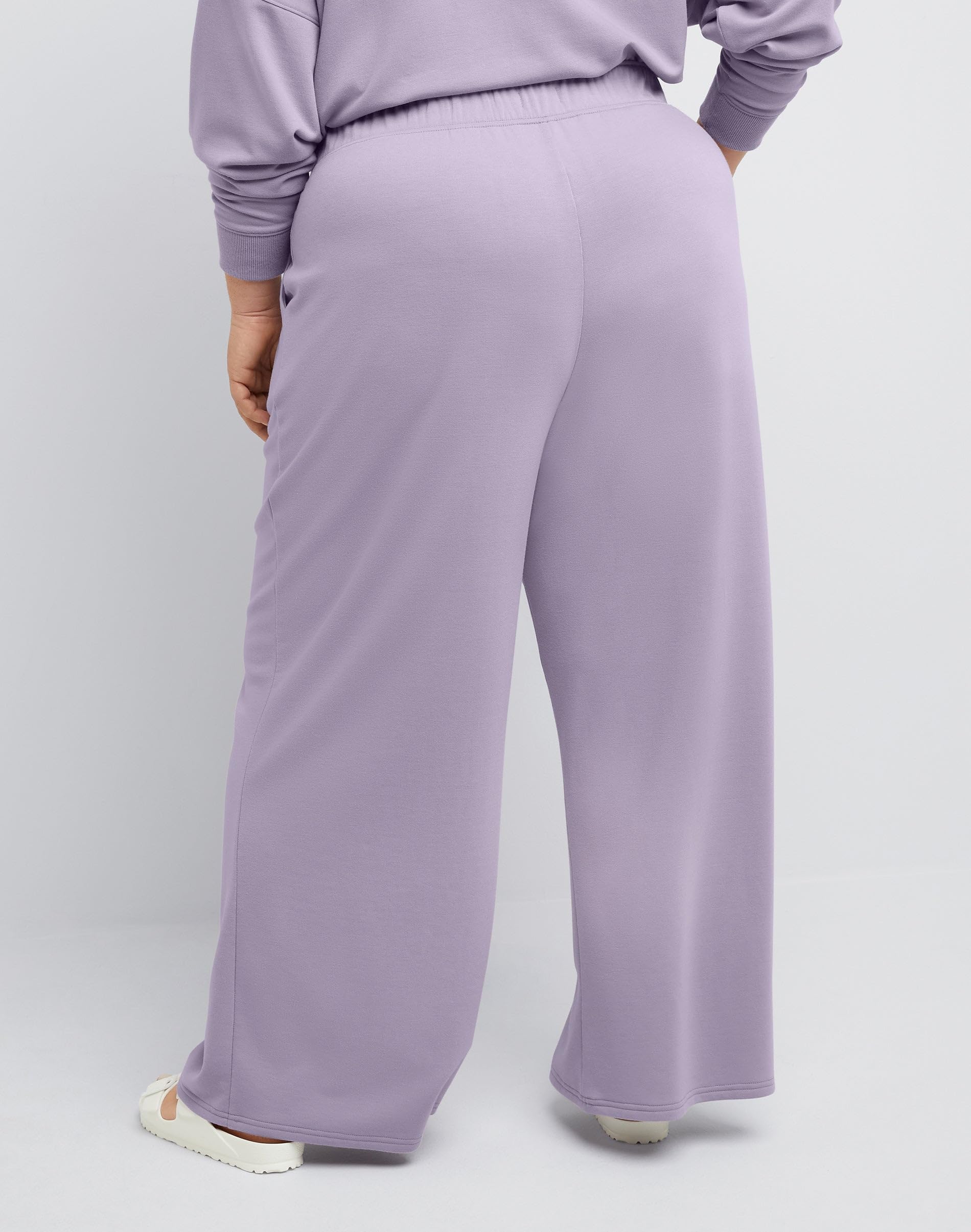 Hanes Originals Plus Size Palazzo Spodnie, Szczotkowane Polarowe Spodnie Dresowe, Rozkloszowane Nogawki, 72 Cm - Spodnie dresowe Kobiety