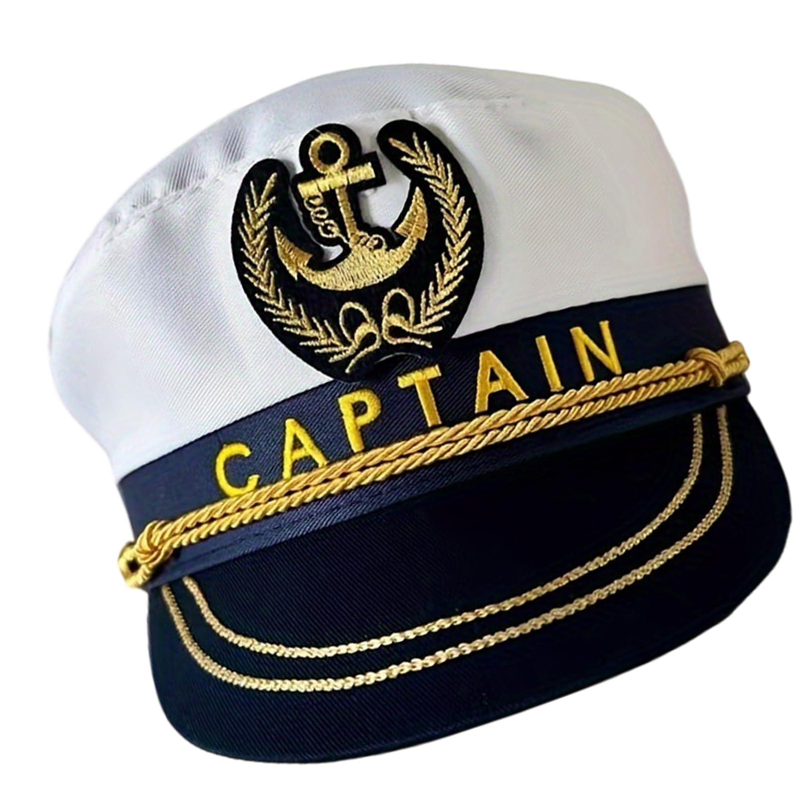 CAZSTYK Classical Sailors Hat for Women Adjustable Embroidered Hat Cotton Halloween Role Play Costume Fashion Cotton Sailors