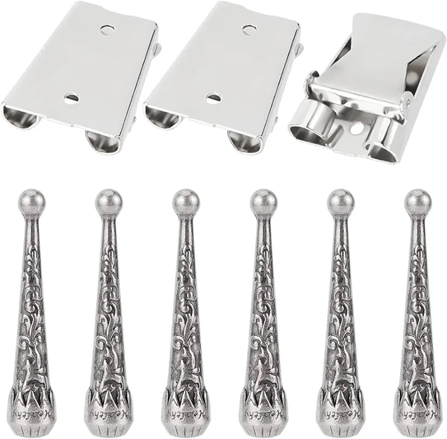 Bolo Tie Making Kit 5 Sets Bolo Tie Findings Tips Replacement End Caps Kit with 6 Pcs Alloy Cord and 3 Iron Slide Clasps