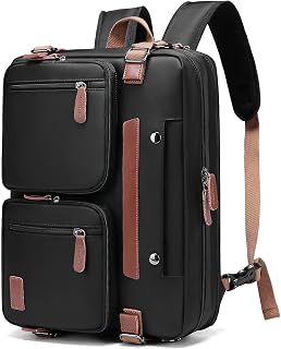 MOLNIA 3 in 1 Laptop Backpack, 17.3 inch Computer Bags for Travel Bussiness School Men Women, Black