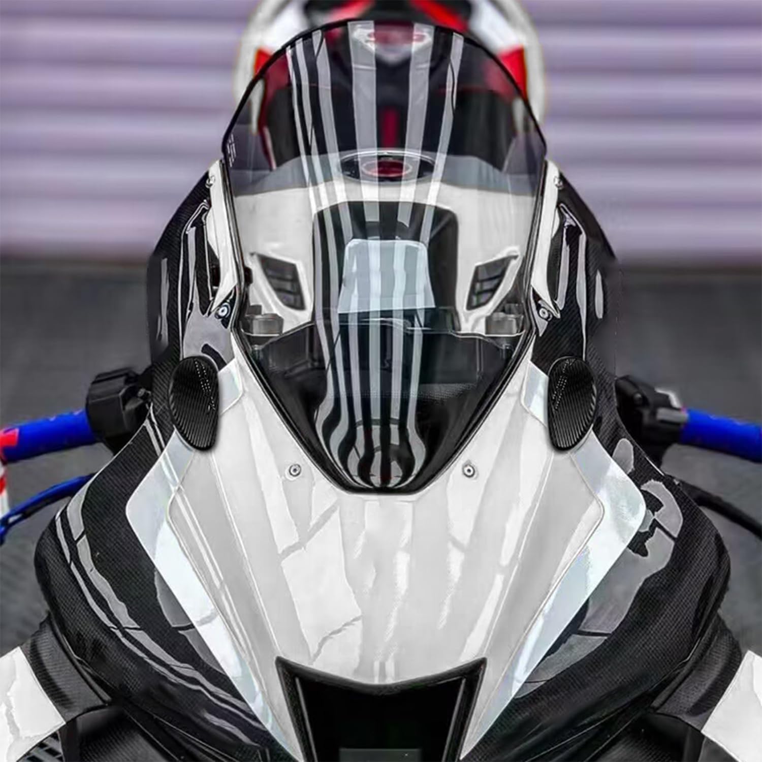 MFGZD Motorcycle Mirror Block Off Base Plates,1pair CNC Aluminum Rearview Mirror Block Off Base Decorative Plate Compatible With CBR1000RR 2008-2019 | CBR1000RR-R CBR1000RR-R SP 2020-2024 (Black)