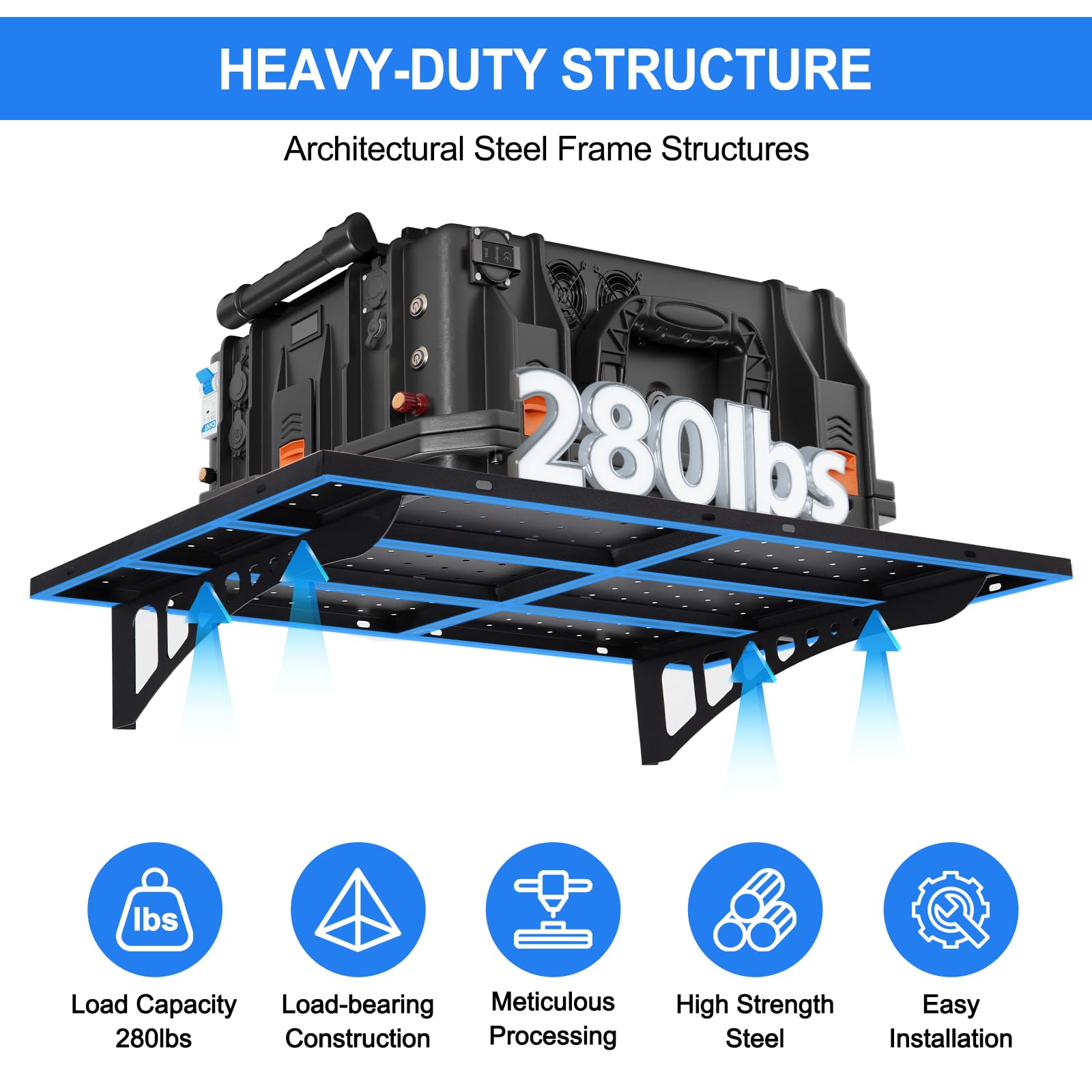 YeeJinHong 2-Pack 2x3ft Heavy Duty Garage Wall Shelving Garage Storage Rack Bike Wall Shelving Rack