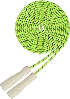 Vista 8 de Cuerda de saltar de 16 pies de largo para niños, cuerda de saltar holandesa doble ajustable con mango de madera, cuerda de salto