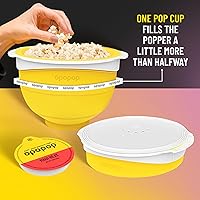 Vista 5 de Opopop Palomitas de maíz para microondas – Pop Cups Maui Heat, paquete de 6, granos de palomitas de maíz gourmet sin OGM y saborizante de palomitas