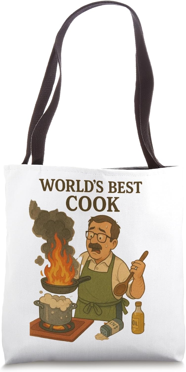 World’s Best Cook – Funny Kitchen Chaos Design Tote Bag