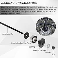 Vista 4 de Kit de herramientas de extracción de rodamientos de rueda para Harley Davidson, herramienta de extracción e instalación de rodamientos de rueda