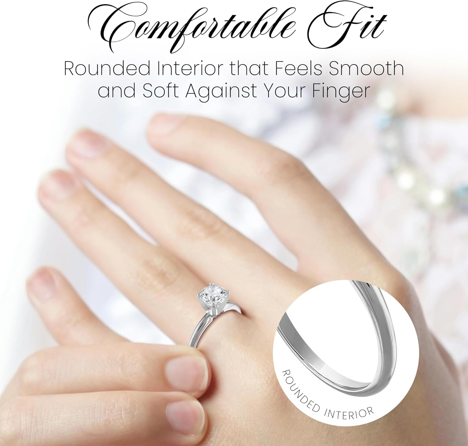 IGI Certified Women's Engagement Rings, 1.0-4.0 Carat Solitaire Rings for Women, Stunning Lab Grown Diamond Solitaire in Classic 14K Gold Setting, Premium Jewelry Collection - Image 4