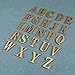 1.77 Inch Height Self Adhesive Solid Brass English Letters 4.5CM Wall sticker Gold Mail Box Numbers House Address Numbers Shop Studio Name DIY Combination For Wall Home Decor Hardware (Letter F)