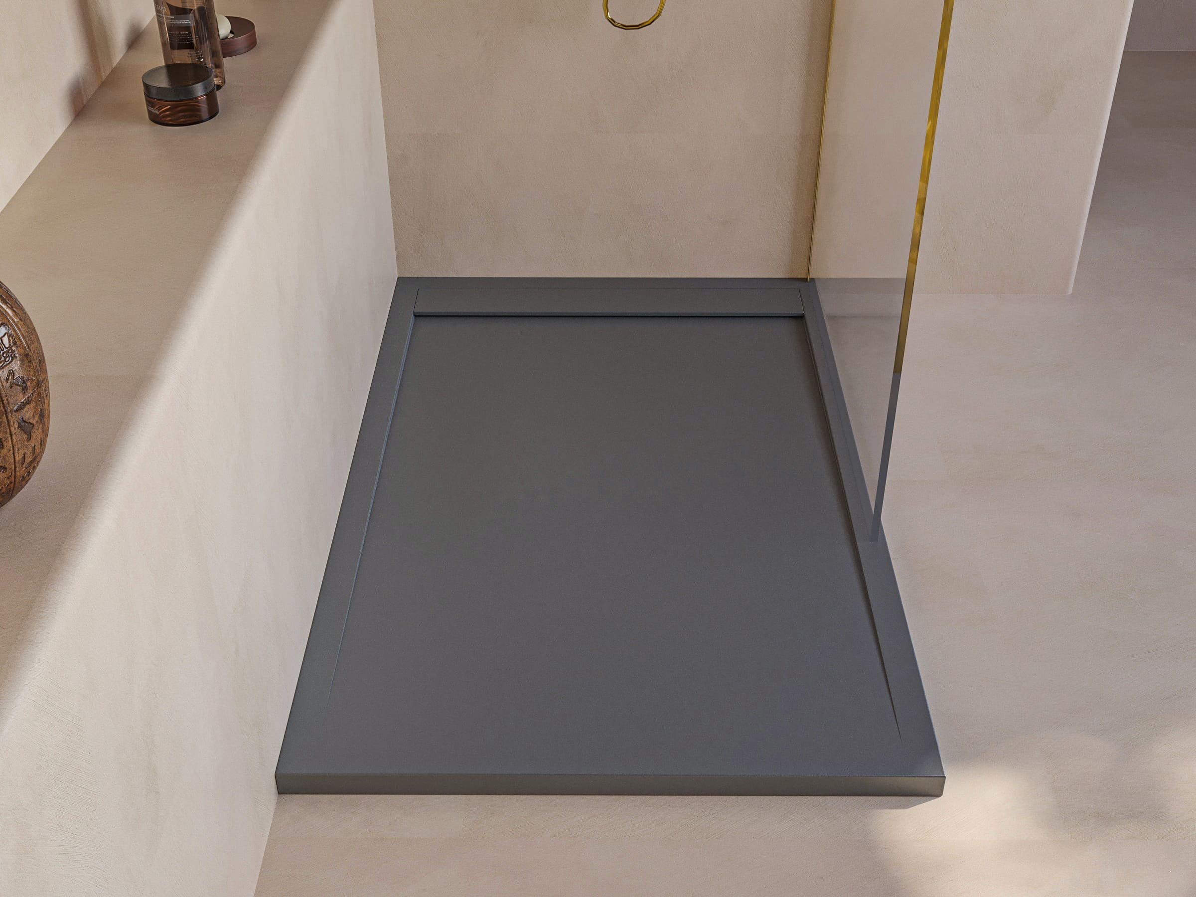 SoulHome Piatto Doccia in Resina 120x80 Cemento Design minimalista