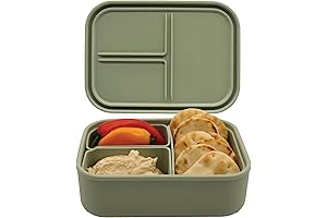 Silicone Bento Box with Removable Compartments