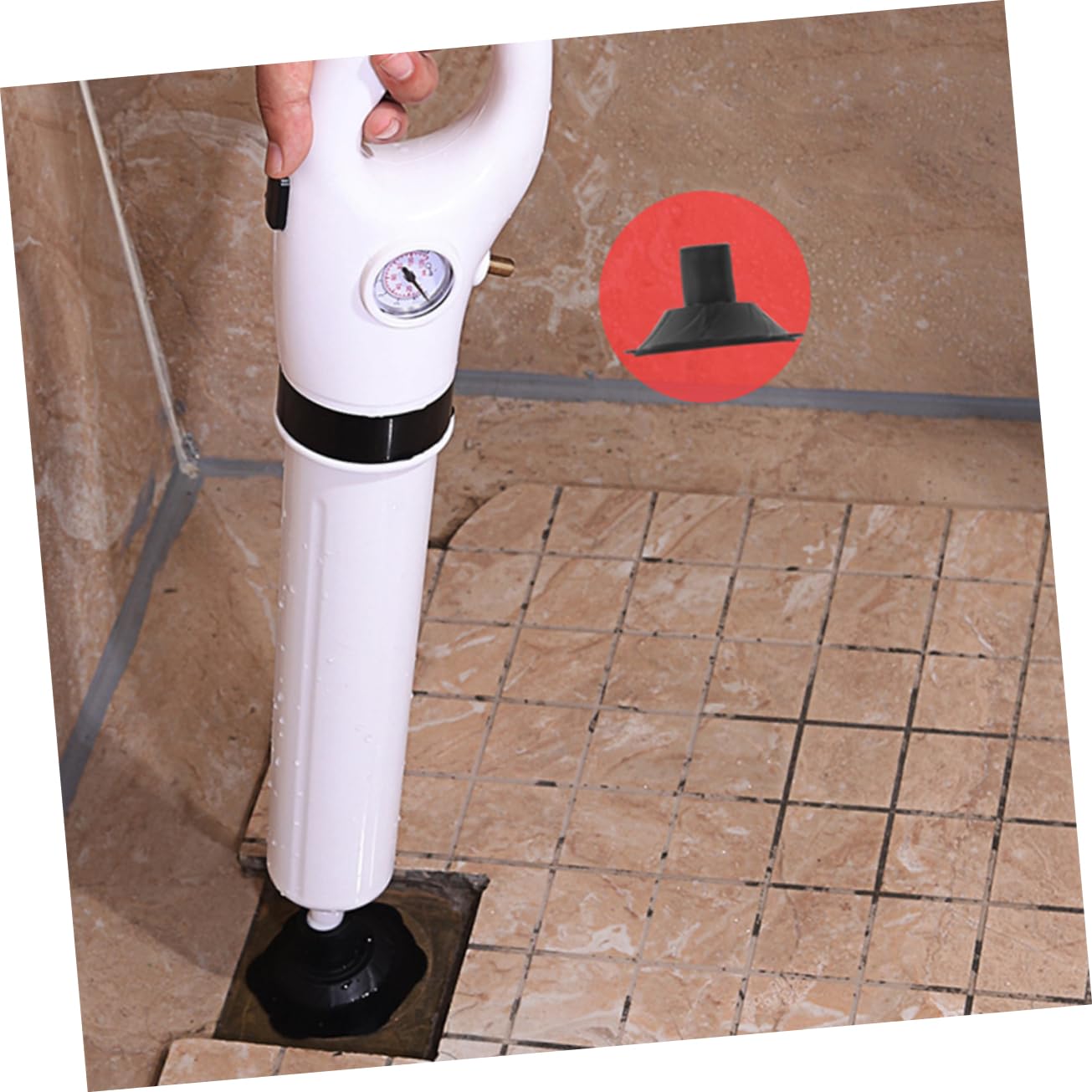 Ventouse de Toilette Flexible à Tête Rotative pour Débouchage Wc