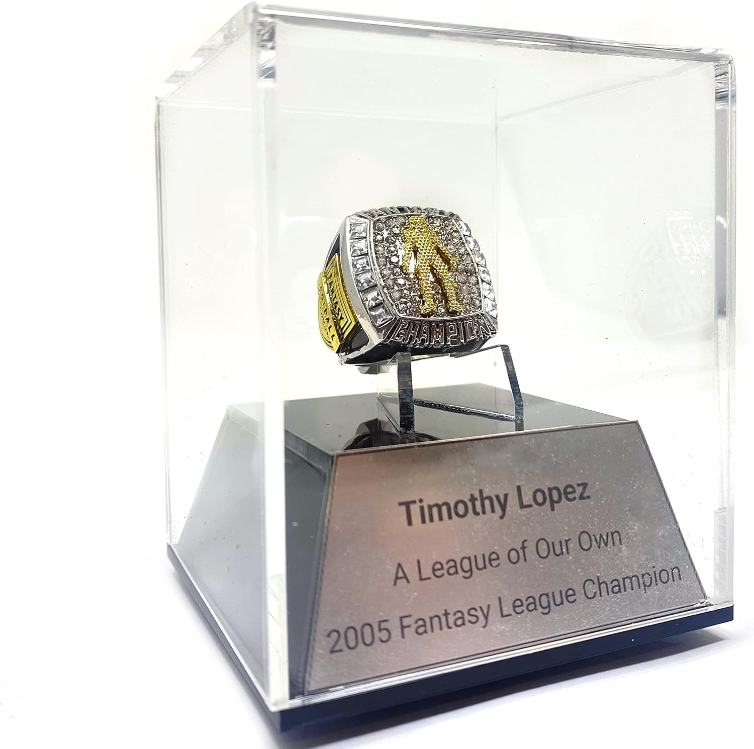 Fantasy Football Championship Ring Case | Ring Included | 2021 or 2020 or No Year Fantasy Ring| Custom Customizable