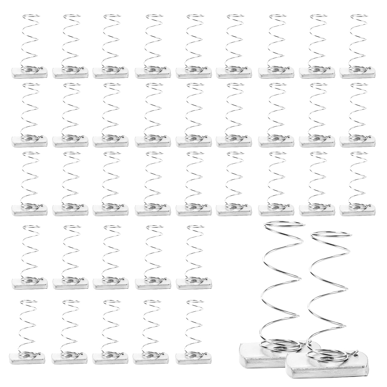 100 PCS Strut Channel Nuts with Zinc Coating, M6 Heavy Duty Channel Nuts for HVAC, Electrical, Piping Systems, Tool-Free Installation Hardware