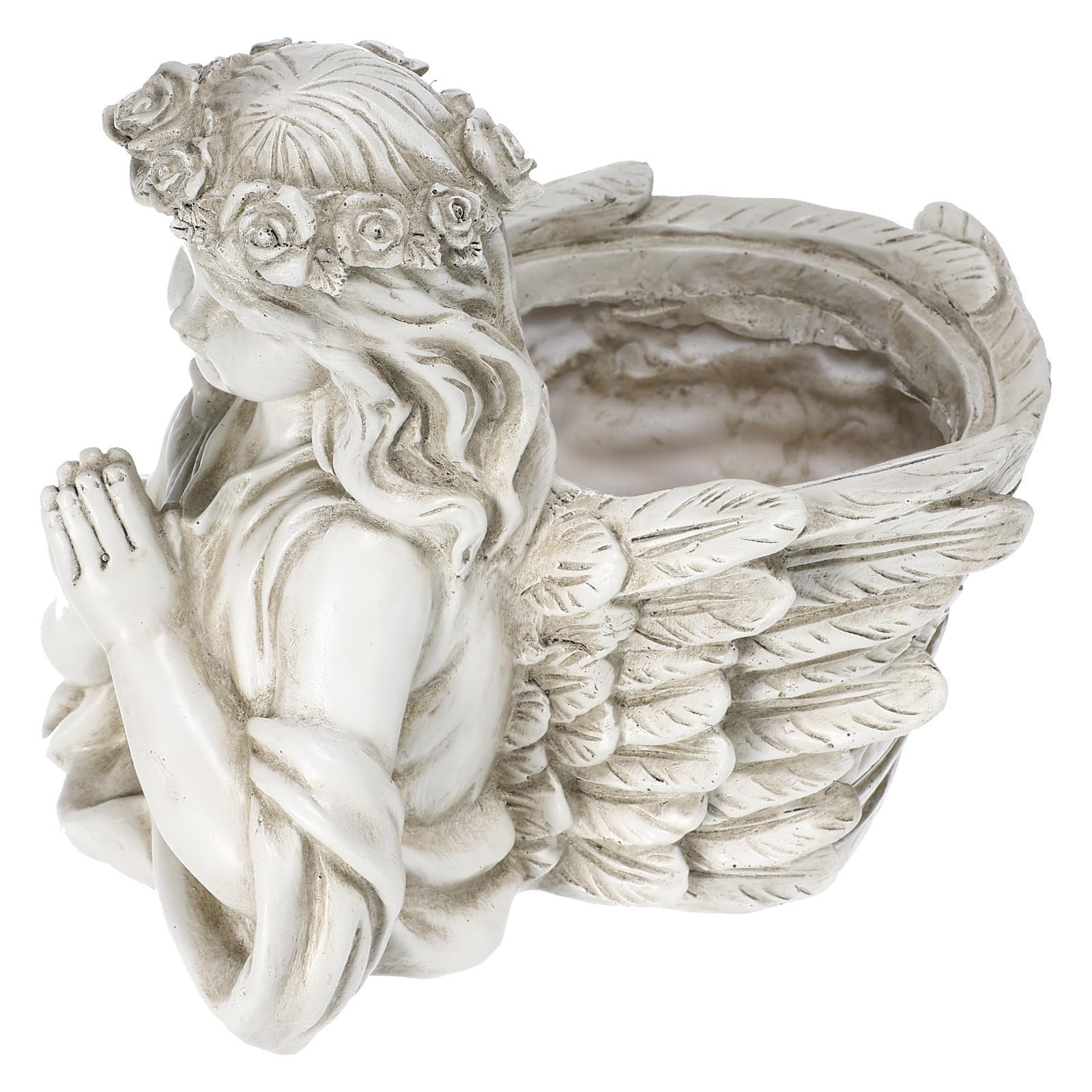 Pot de fleurs fée beige idée cadeau originale pour passionnés de jardinage et succulentes