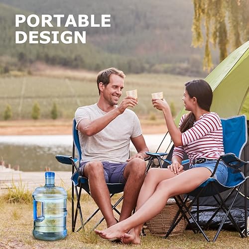 Miniatura 9 de Jarra de agua reutilizable para exteriores, asa portátil para senderismo, campamento y actividades deportivas, hecha de material resistente para