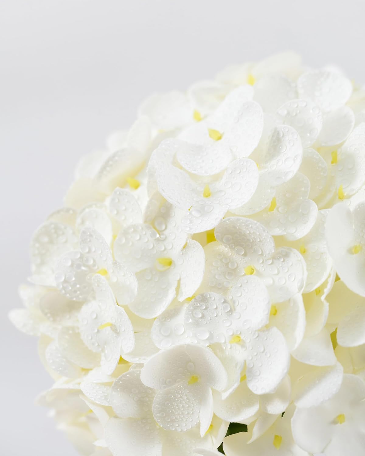 DuHouse 3Pcs Large Hydrangea Artificial Flowers,20 inch Latex Real Touch Hydrangeas Lifelike Hydrangea Flower for Home Wedding Bouquets Centerpieces Party Living Room Decoration(White) - Image 3