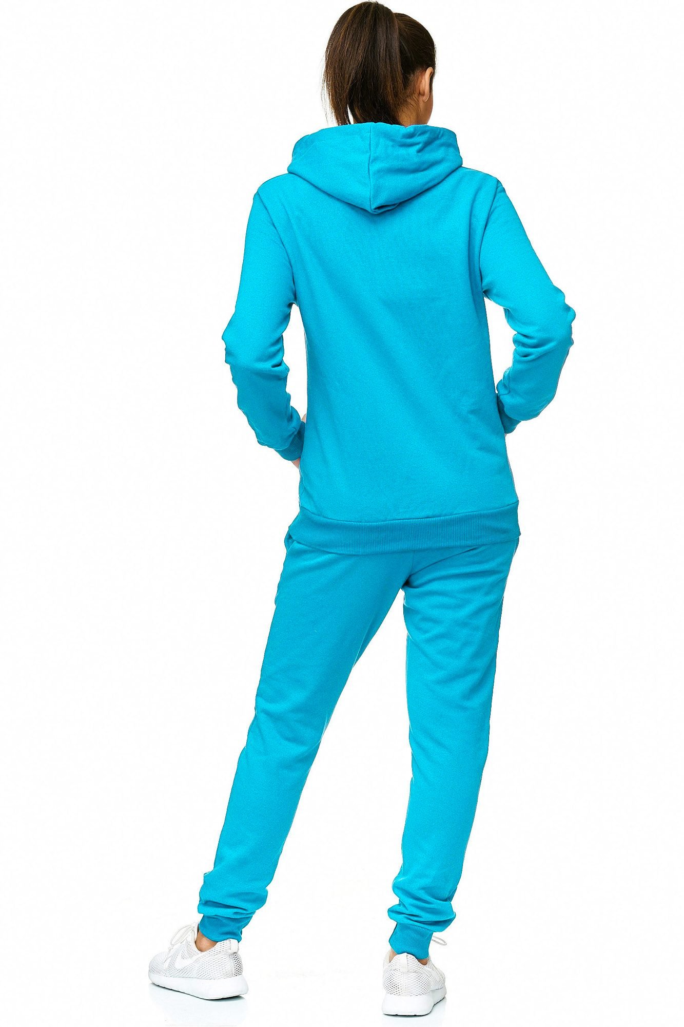 Violento Jogginganzug | Damen | Frauen | Trainingsanzug | Tracksuit | Uni Colour | Sportanzug | Fitness 586 Basics Baumwolle | Homewear Präsentationsanzug