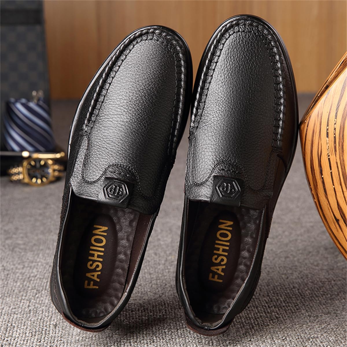 Veslesth Men Business Working Office Shoes Leather Walking Casual Driving Loafers Oxfords Male Luxury Party Fashion Formal Sneakers Comfort Dress Outdoor Working Walking - Image 6