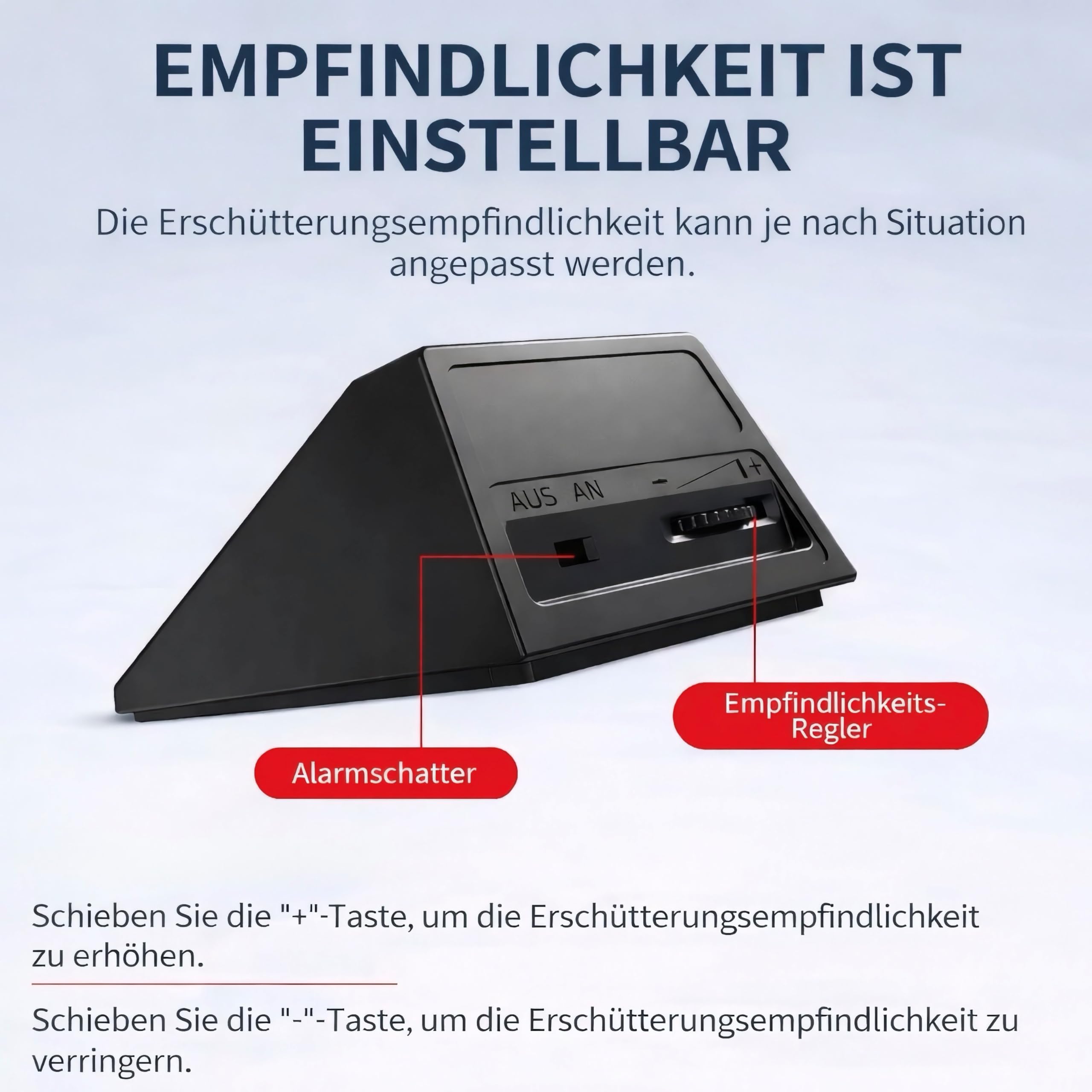 Sicherheits-Set für Fenster und Türen – 2X Glasbruchalarm GX100 + 2X Türstopper-Alarm, Einbruchschutz Bundle für Haus, Wohnung, Büro und Reise