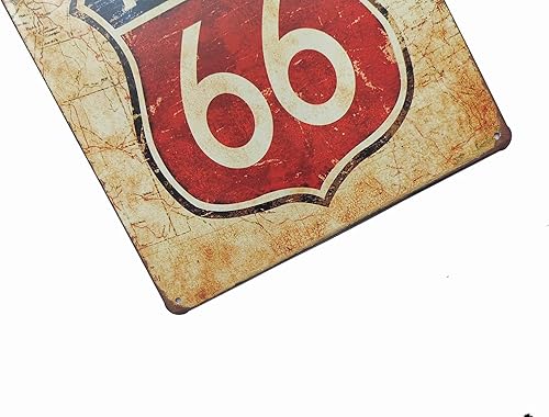 Miniatura 3 de ERLOOD Get Your Kicks Route 66 - Placa de metal retro para pared, diseño vintage, 12 x 8 pulgadas