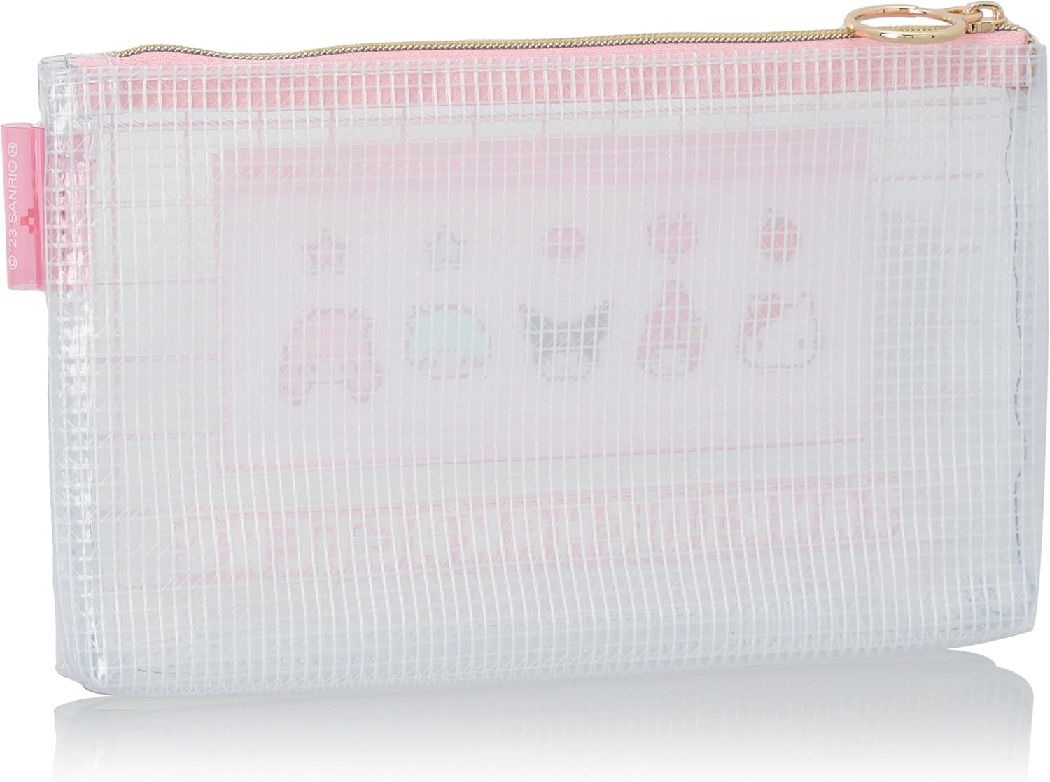 Sanrio Sanrio0032 Pouch, Makeup Pouch, Small Item, PVC, Clear, Simple, Women's, Girls, Adults, Students, Children, Cute, Character, Pink (SRTZ-101), One Size