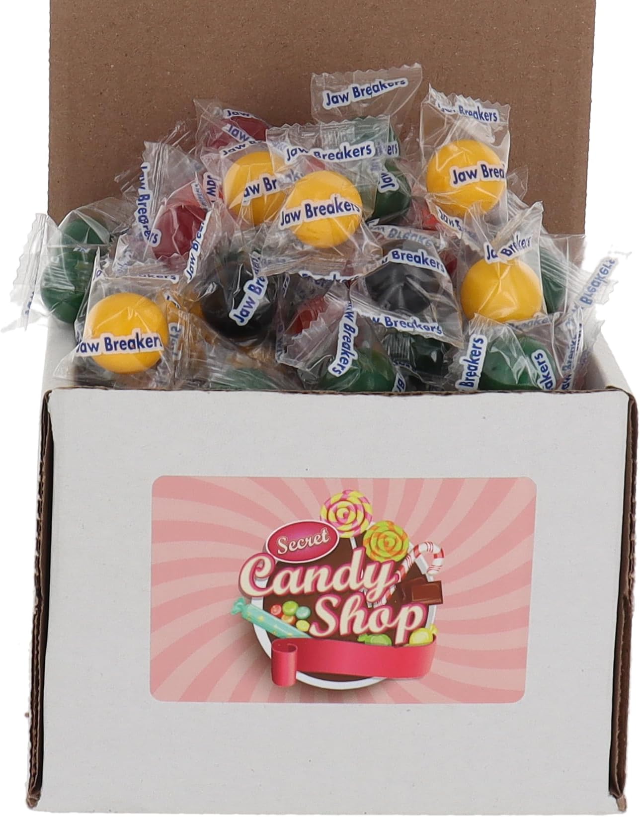SECRET CANDY SHOPJawbreaker Candy, Hard Candy in Box, 1LB Bulk (Individually Wrapped)