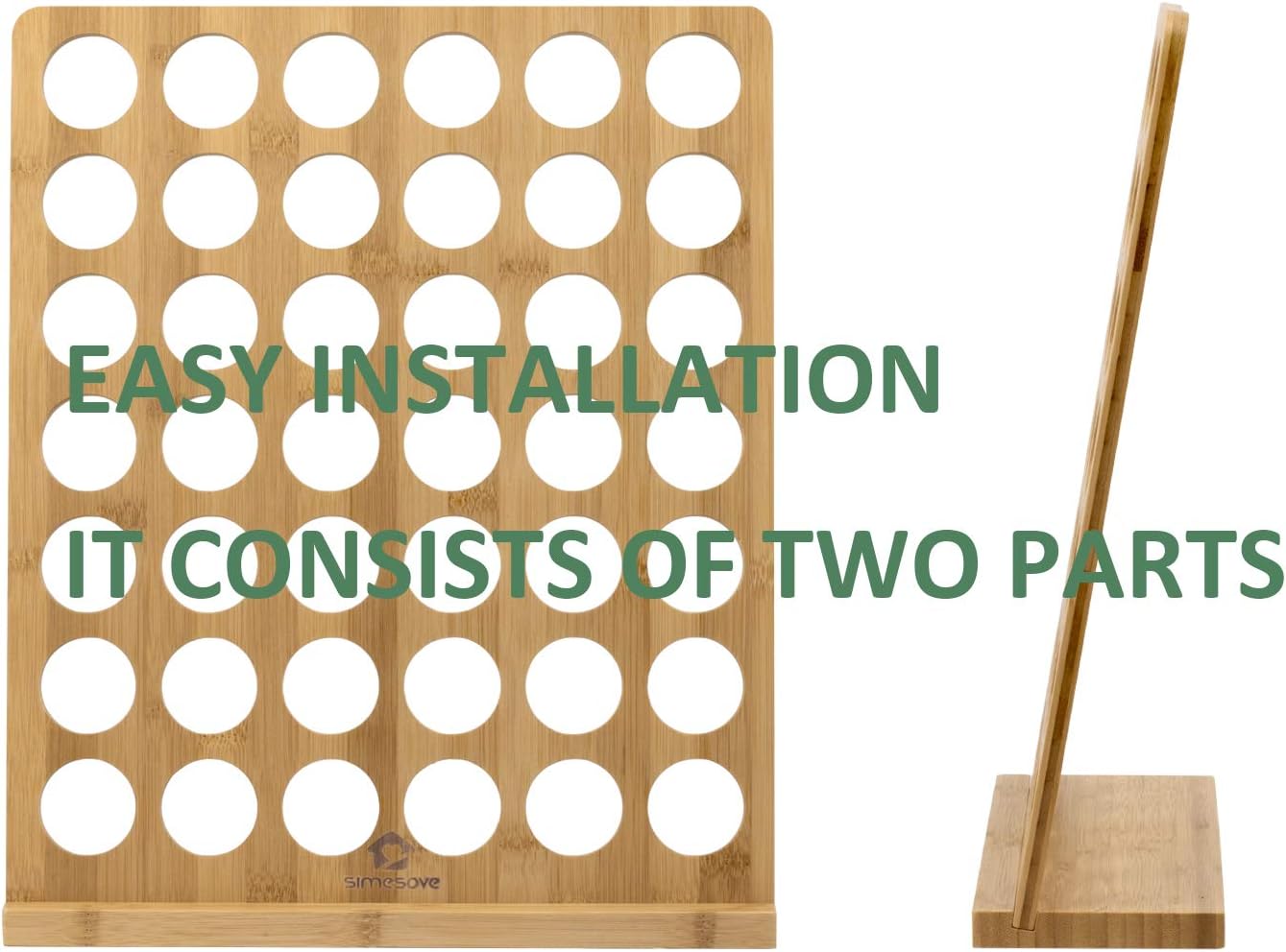 simesove Coffee Pod Holder bamboo,Coffee K-cups Pods Organizer,Coffee Display Rack 42 Pod Storage,Coffee Storage - K Cups Organizer For Counter Top Coffee Pod Holder: Kitchen & Dining