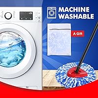 Vista 4 de Repuestos de cabezales de fregona para enjuague, sistema de 2 tanques, repuestos de microfibra para limpieza del piso, fácil de reemplazar, paquete