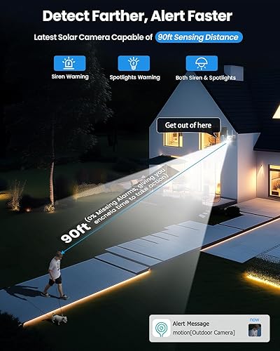 Miniatura 5 de Cámara de seguridad AOV, cámaras de seguridad de grabación continua 24H inalámbricas para exteriores, WiFi 6, cámaras alimentadas por energía solar