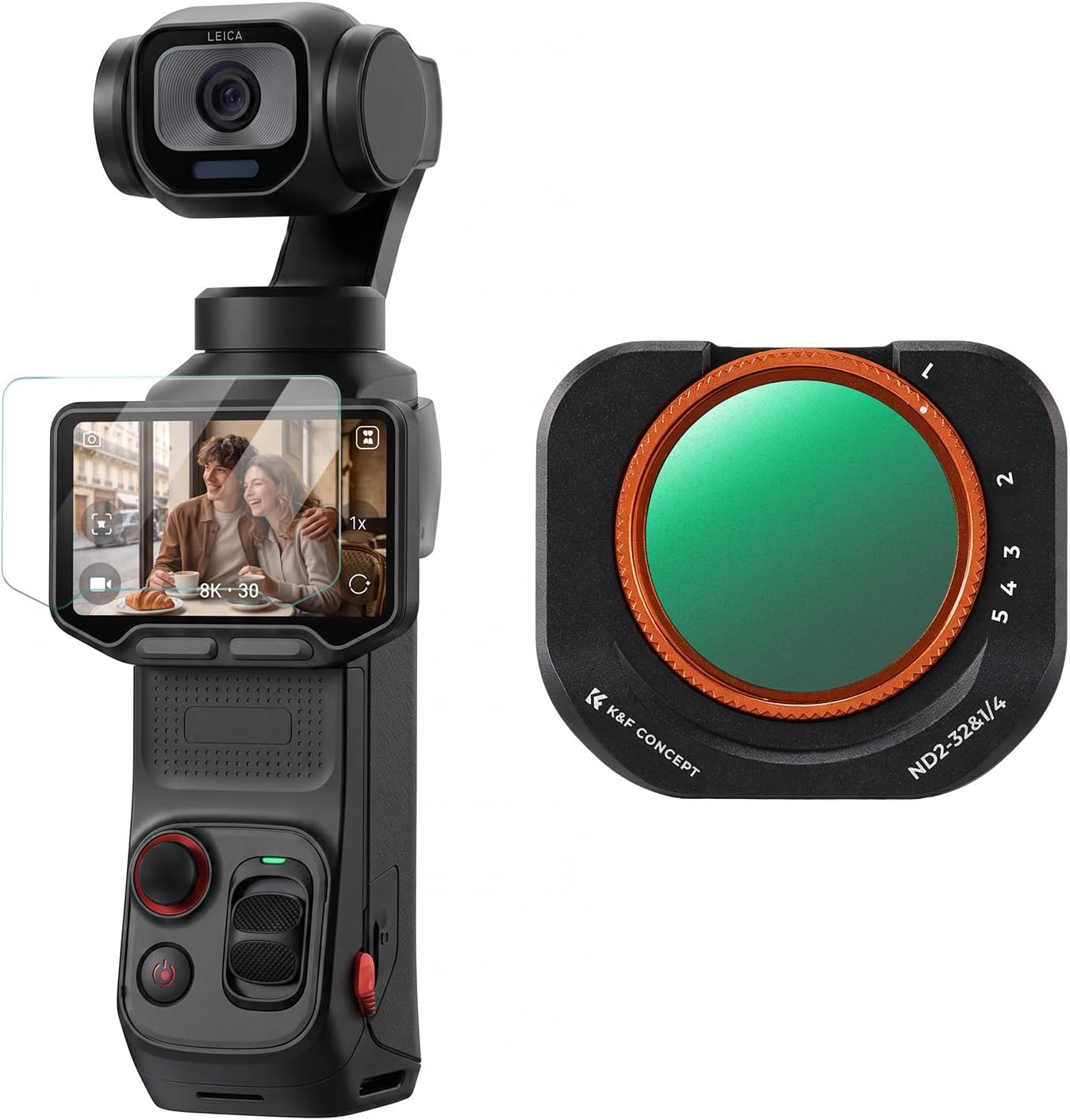 K&F CONCEPT Light Pollution Filter Kit Compatible with Insta360 Luna Pro