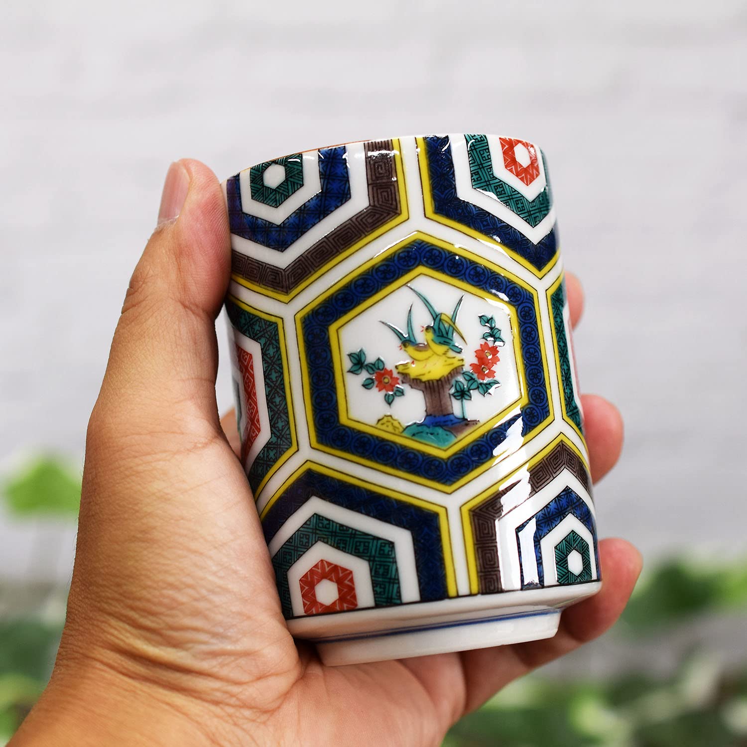 Amazon | 和座の蔵 おしゃれ 九谷焼 高級 湯呑み 古九谷 陶器 和食器