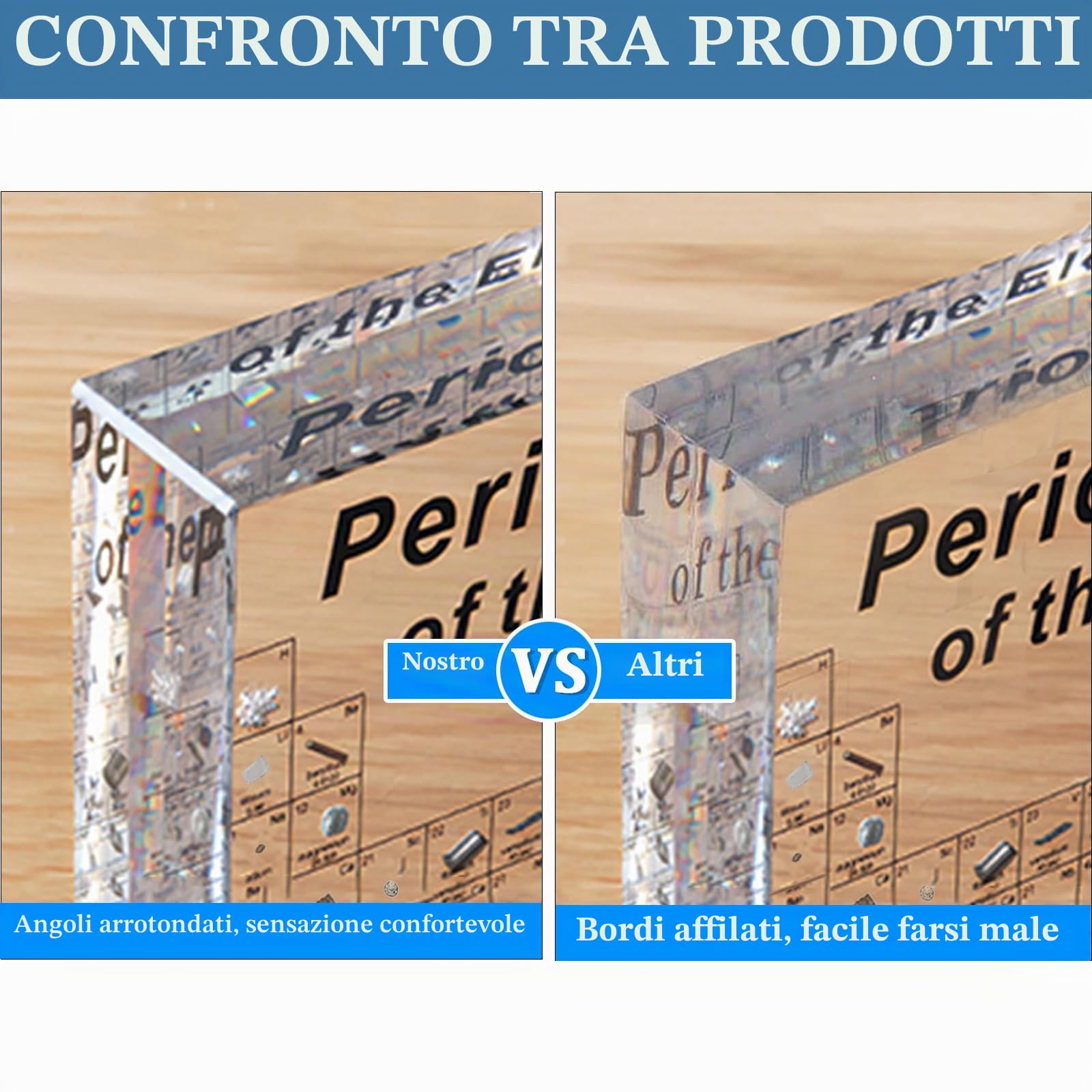 SOEPOTIX Tavola Periodica degli Elementi Reali, Tavola Periodica con Elementi Veri con LED Supporto e 83 Campioni Chimico di Elementi Veri Insegnamento Strumento Regalo Creativo Artigianato