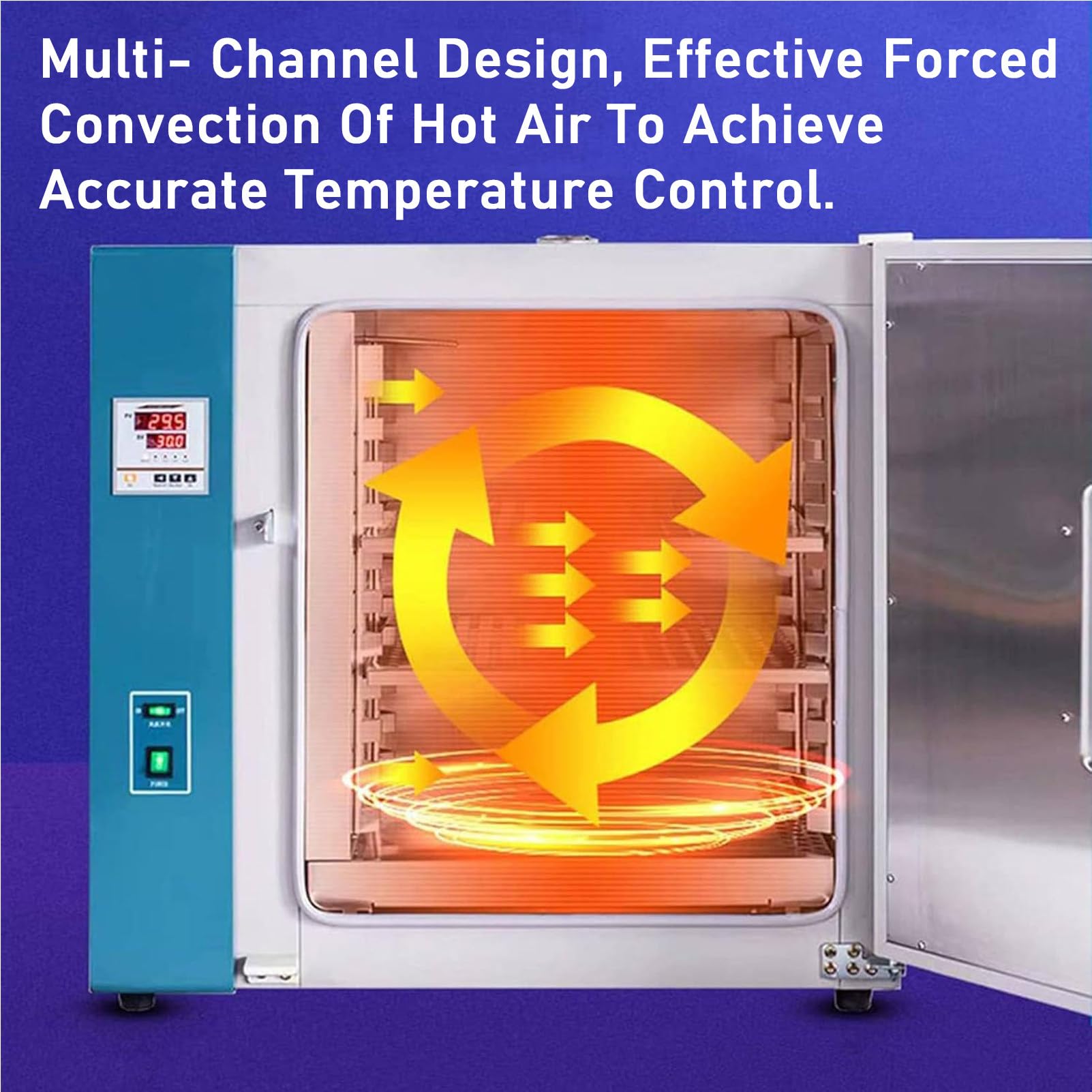 RayGenius éTuve De Laboratoire éTuve De SéChage en Acier Inoxydable Galvanisé éTuve De SéChage à Air Pulsé par Convection, 600w éTuve De Laboratoire à Air Pulsé (5-300℃) 101-00s,101-0S