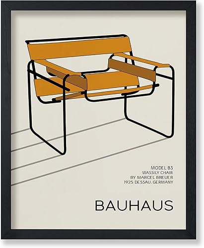 Poster Master Póster Bauhaus  Impresión de silla Wassily  Arte de exposición  Arte minimalista  Arte moderno  Regalo para hombres y mujeres