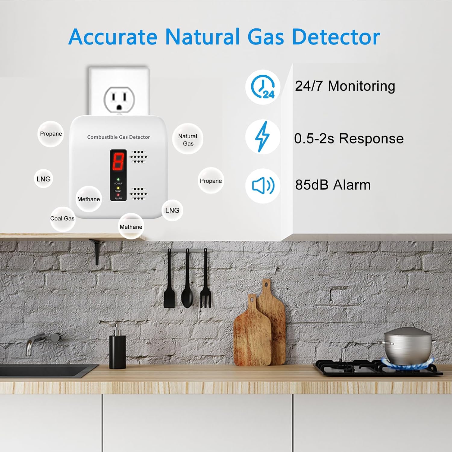 Leakbee Y401 Accurate Natural Gas Detector features