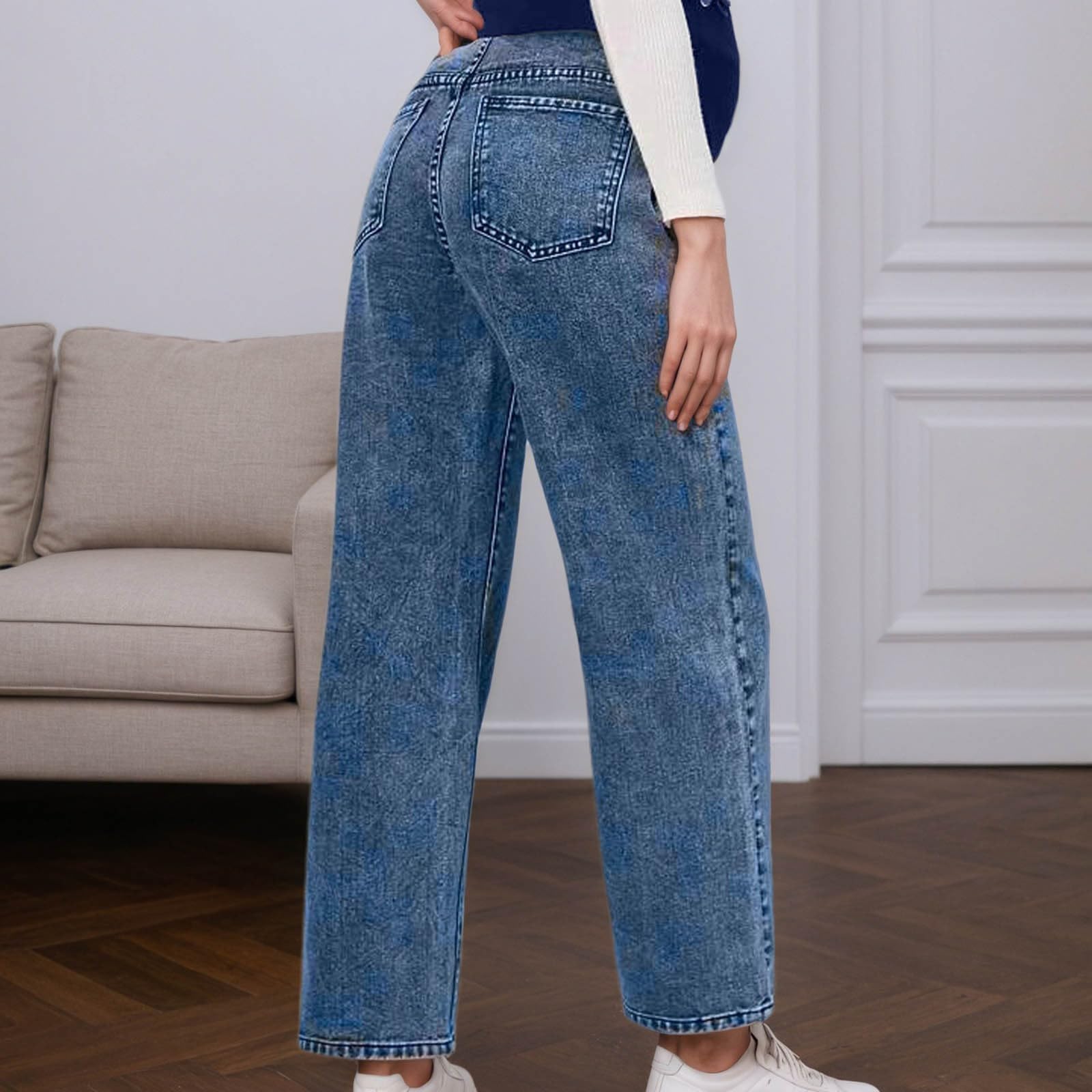 Generisch Umstandshose Jeans mit Taschen Bauchband Umstandsjeans Schwangerschaftshose Stretch Schwangerschaftshosen Weites Bein： Maternity Clothing High Waist Jeanshosen für Schwangere