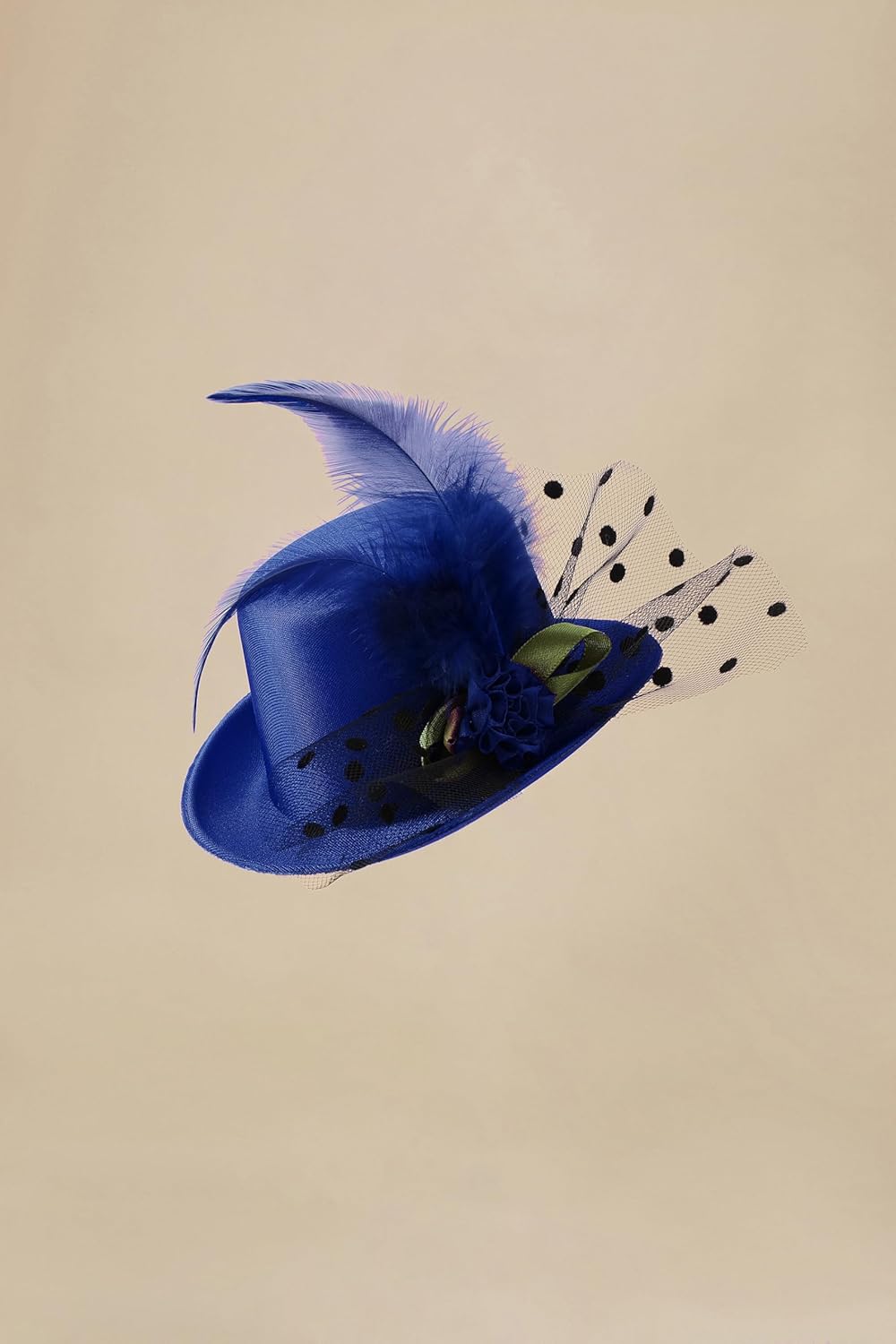 BABEYOND Mini Tea Party Hats - Fascinators for Women Derby Top Hat Tulle Feather Kentucky 1920s Fascinator for Costume Party - Image 2