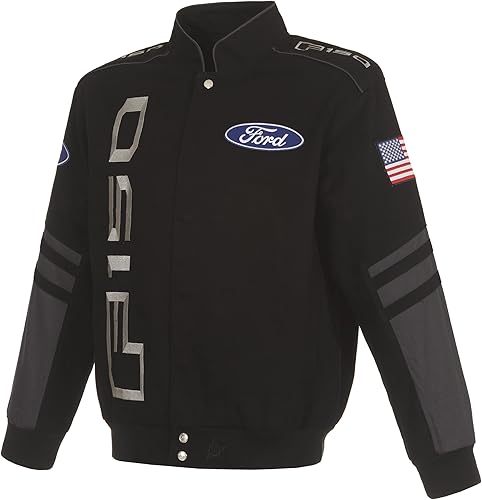 Miniatura 1 de JH DESIGN GROUP Chaqueta para hombre Ford F150 con bordado clásico de sarga