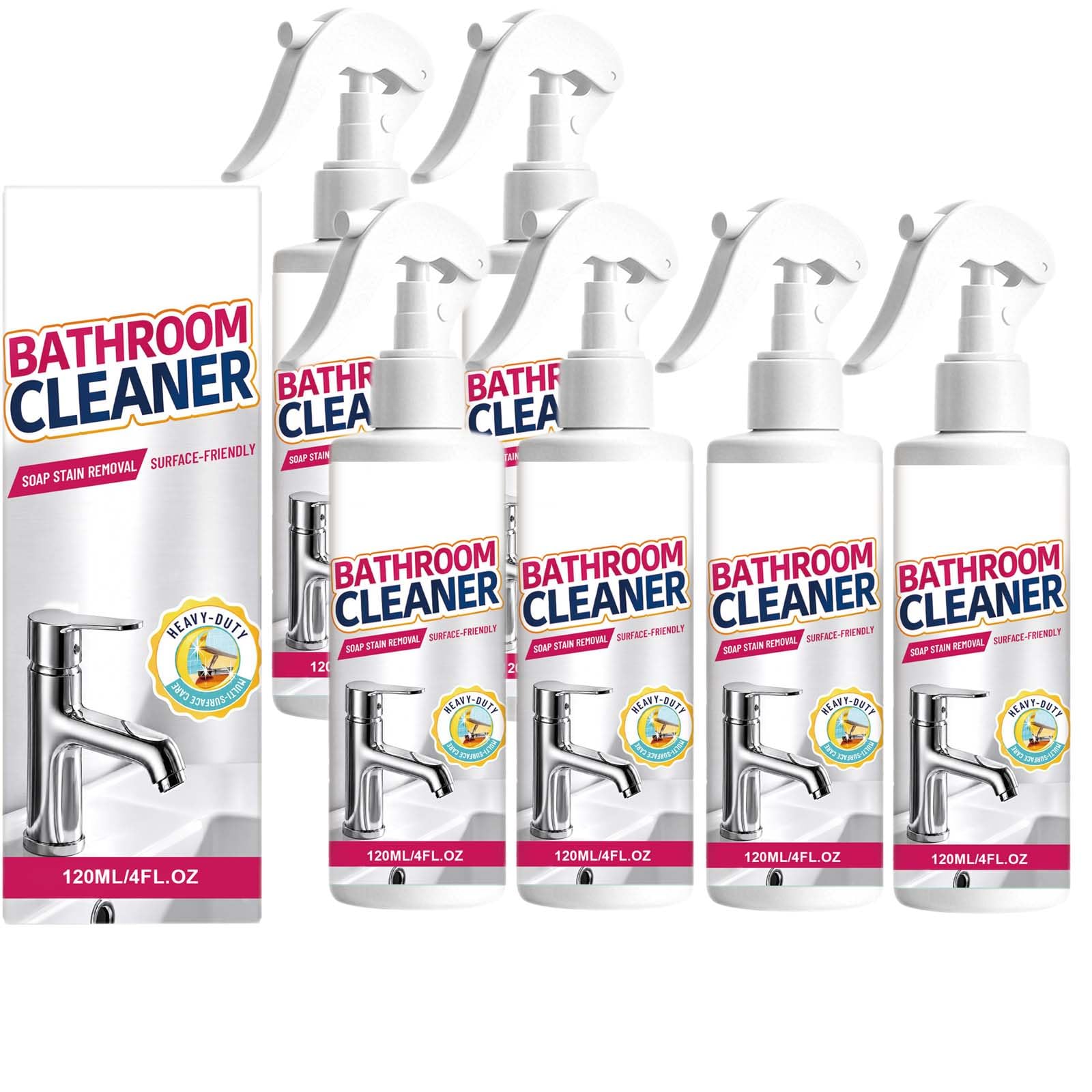 Badezimmer-Entkalker-Reiniger, 2026 Neuer Mehrzweck-Fleckenreiniger. (6PCS)