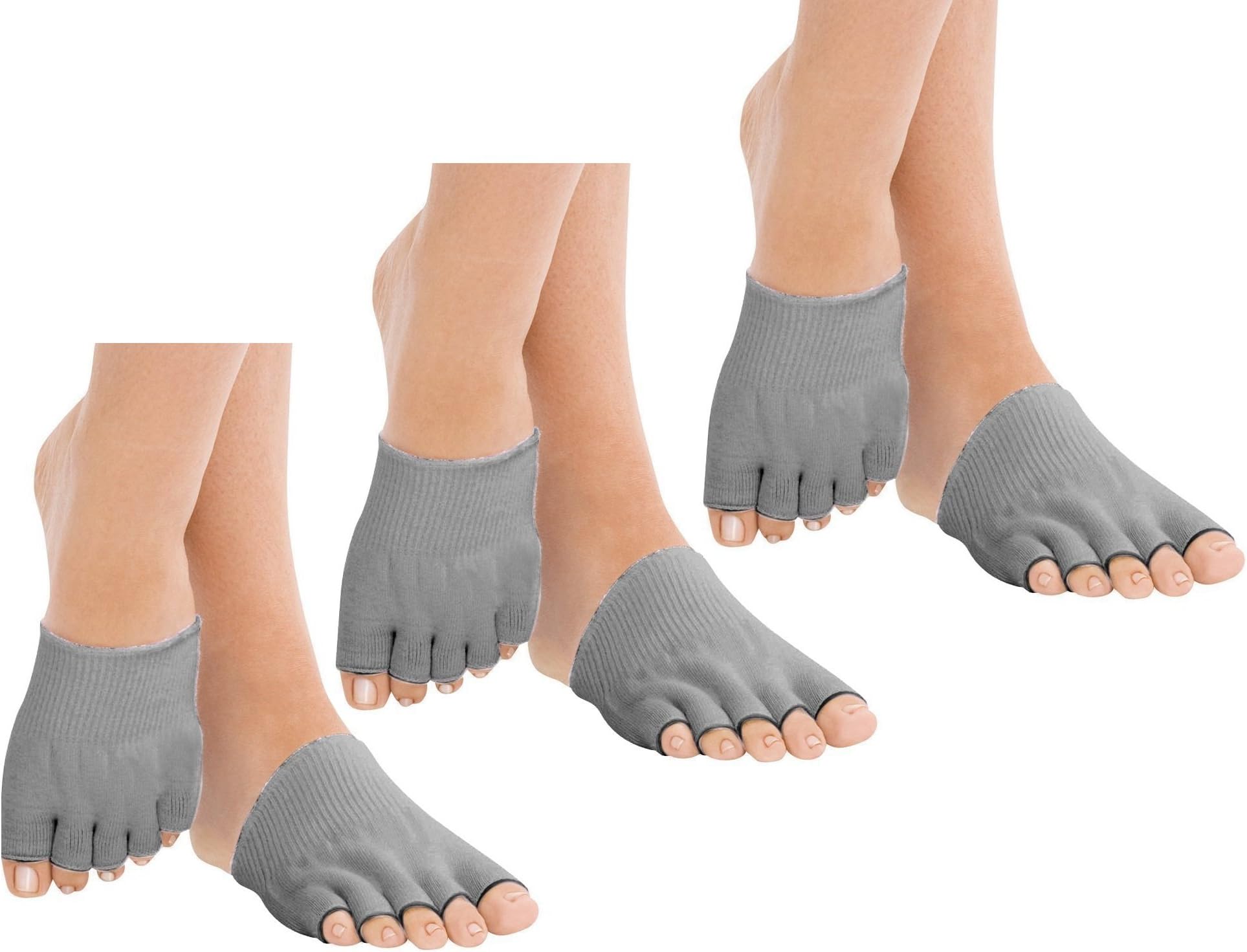 TASOM Toe Gel Compression Socks Moisturize Soften Foot Therapeutic Toes Feet Skin Moisturizing Pedicure Pain Relieving Toes Spacer Separator Spreaders Sock Helps Hammer Toe