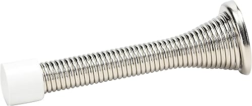 2 Pack Rok hardware defensa para puertas hecho de níquel cepillado con resorte resistente, 3 – 1/8 pulgadas.