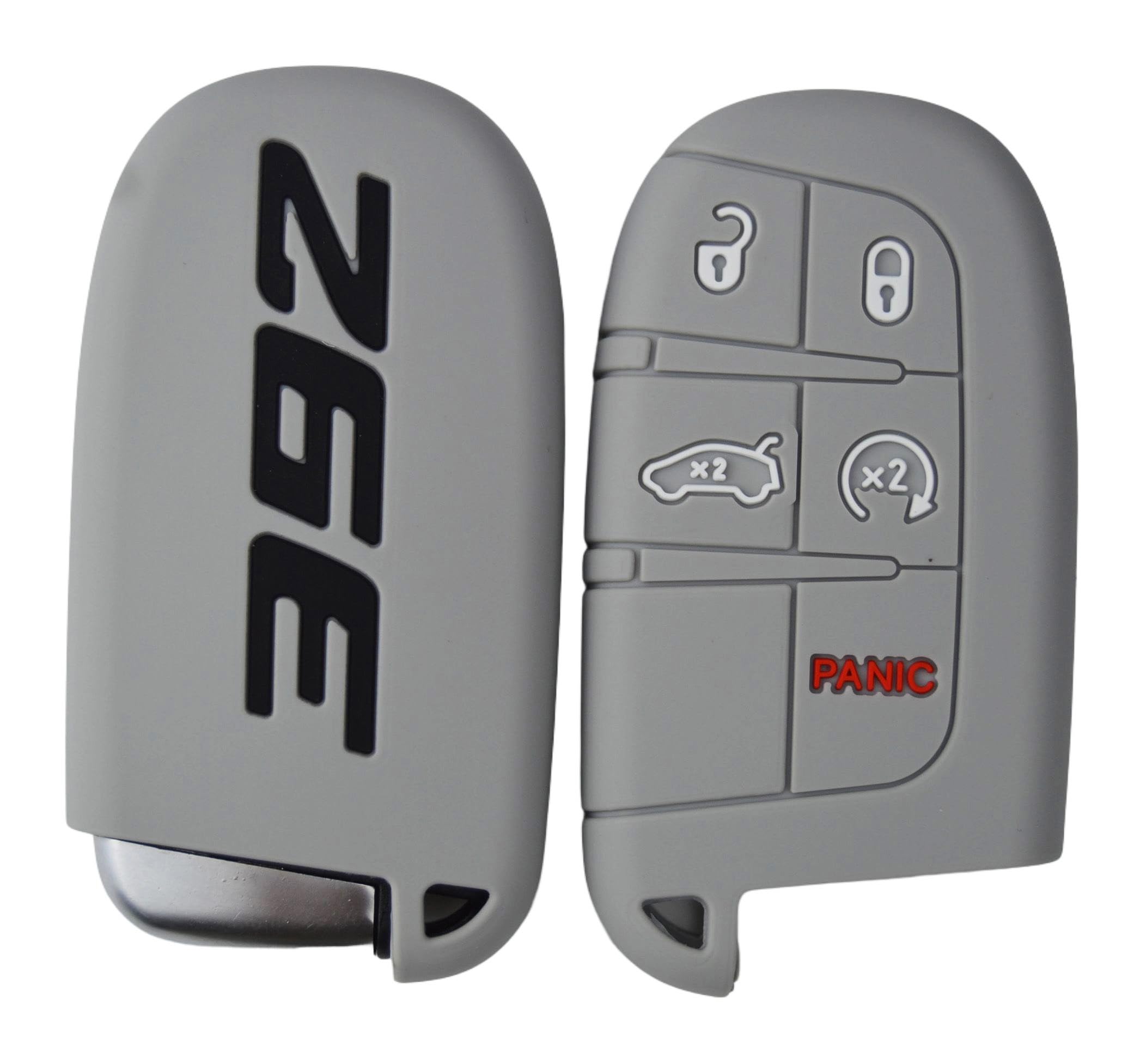 392 Silicone Key Fob Cover for Dodge Charger Challenger SRT Hornet R/T Dart Durango Journey and Jeep Cherokee Compass Renegade Chrysler 300 Keyless 5