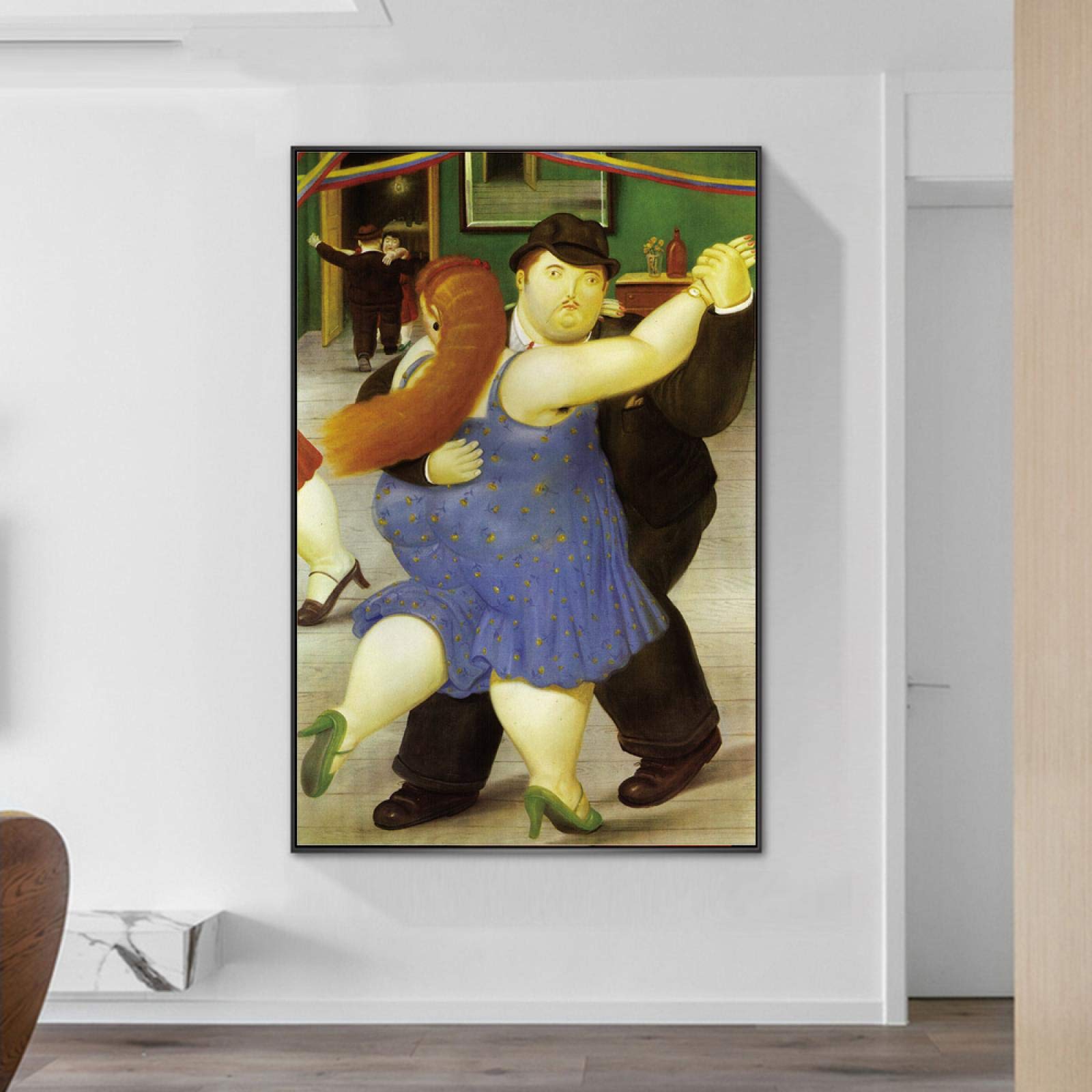 Guying Art Tela stampata I ballerini di Fernando Botero Famosa arte della pittura su tela Immagini per soggiorno Home Decor Poster 60x90cmx2 Senza cornice